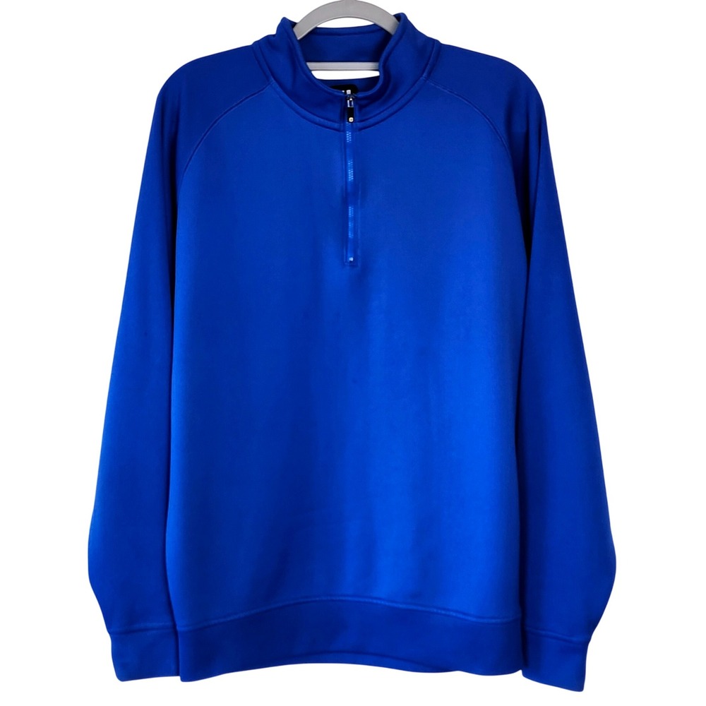 FootJoy Golf Pullover Mens Large Blue‎ 1/4 Zip Long Sleeve FJ Logo Lightweight